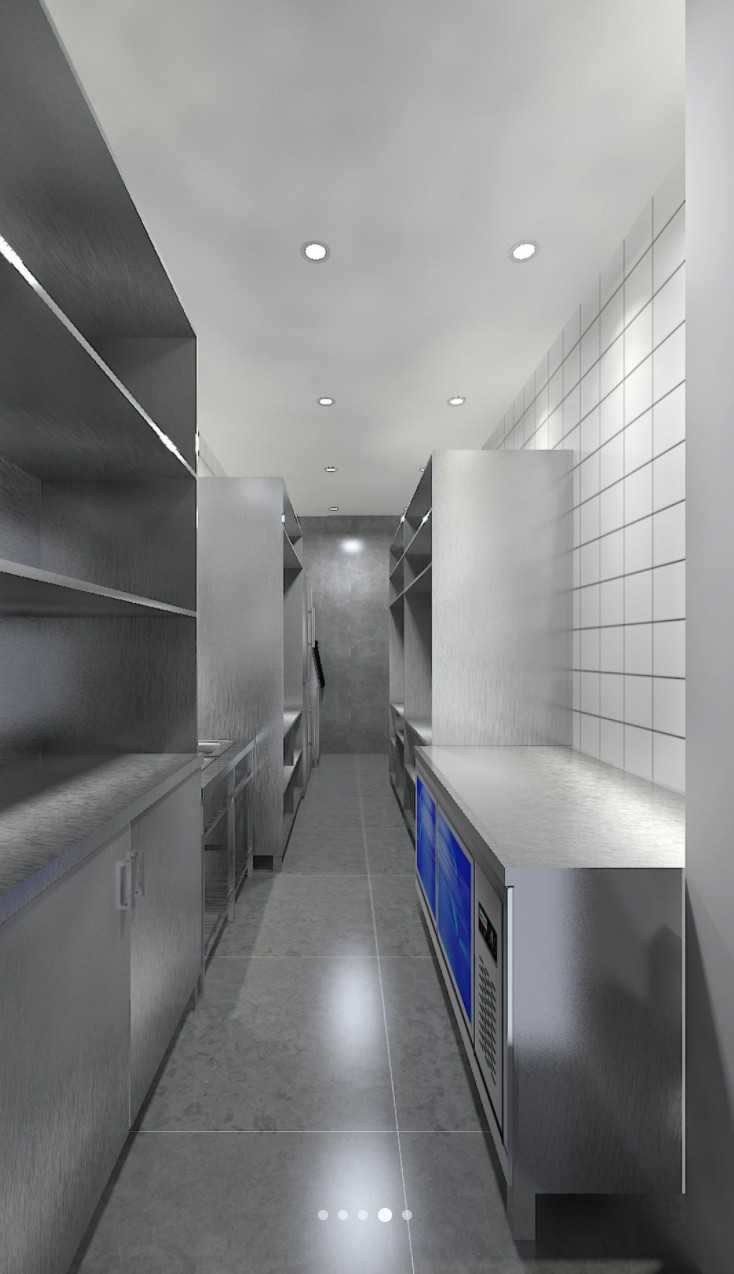Contemporary Kitchen with Countertop and Mosaic