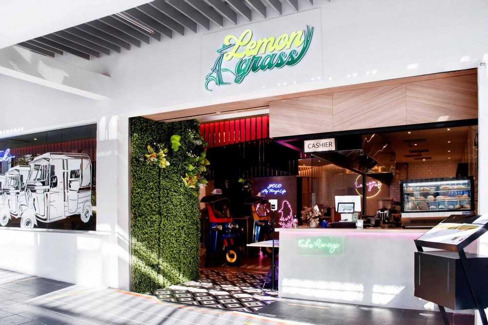 Contemporary Shopfront with Mosaic and Planters