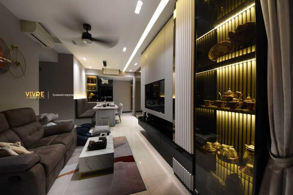 Modern Living Room with Settee and Homogeneous Tiles