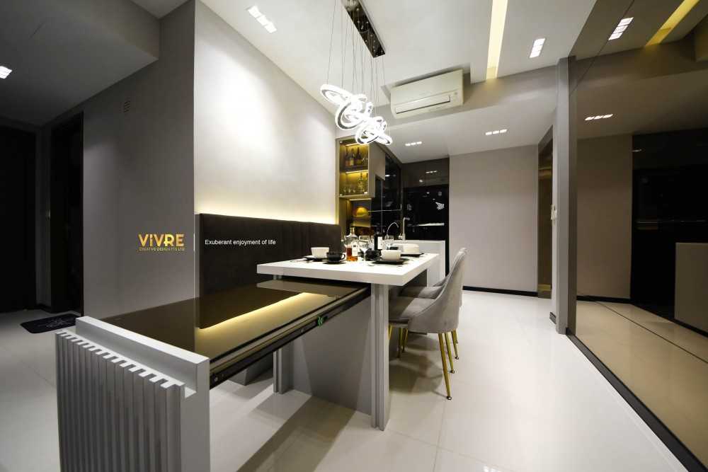 Modern Dining Room with Dining Table and Seating Bench