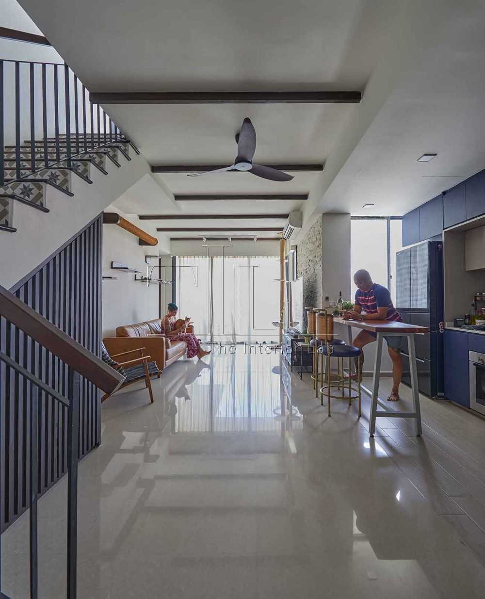 Contemporary Living Room with TV Console and Sofa