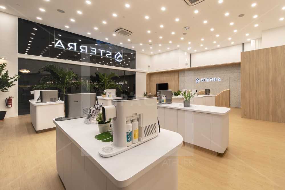 Modern Showroom with TV Console and TV