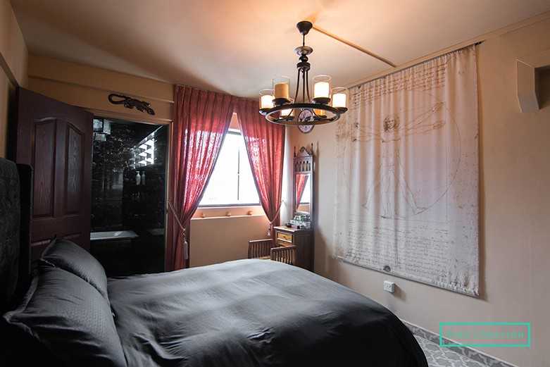 Eclectic Bedroom with Wardrobe and Closet
