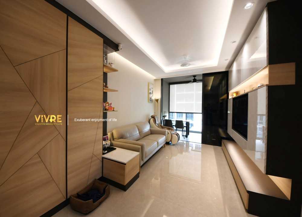 Modern Living Room with TV Console and Sofa