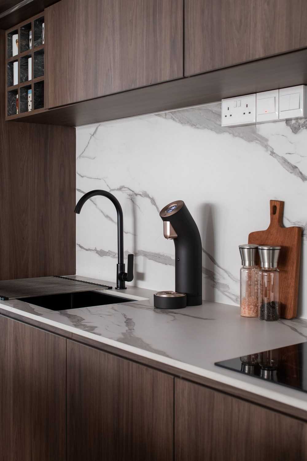 Contemporary Pantry with Tableware and Kitchen Accessories