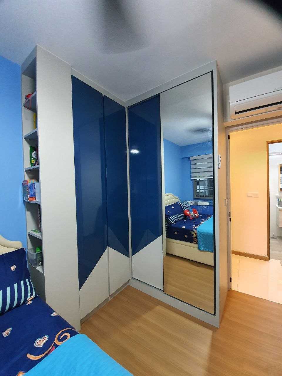 Modern Kids Room with Bookshelf and Children's Furniture