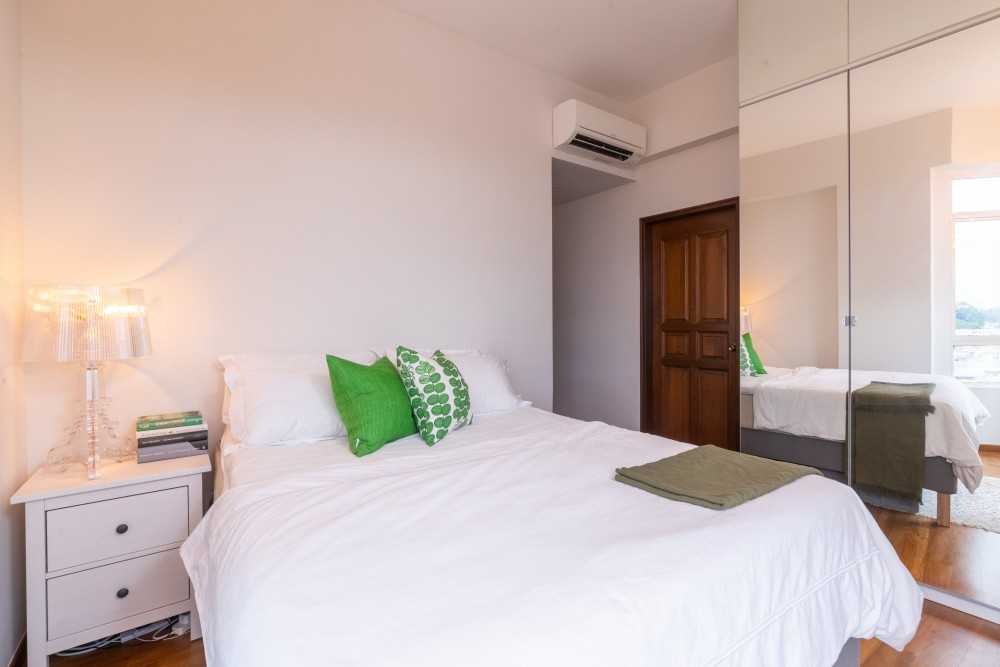 Contemporary Bedroom with Vinyl Flooring and Wood Flooring