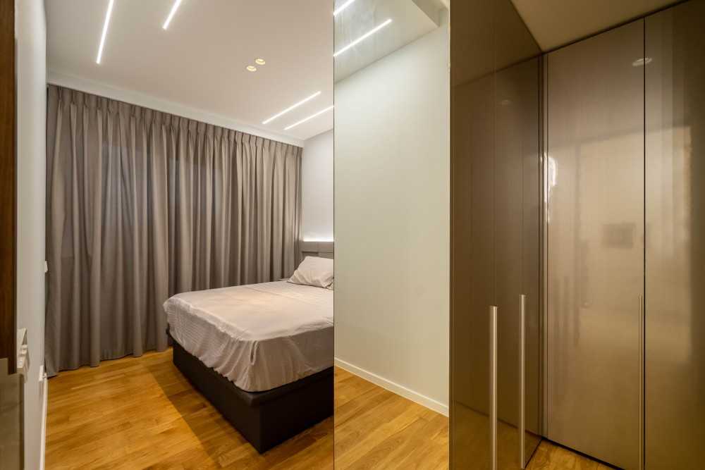 Scandinavian Bedroom with Wardrobe and Closet