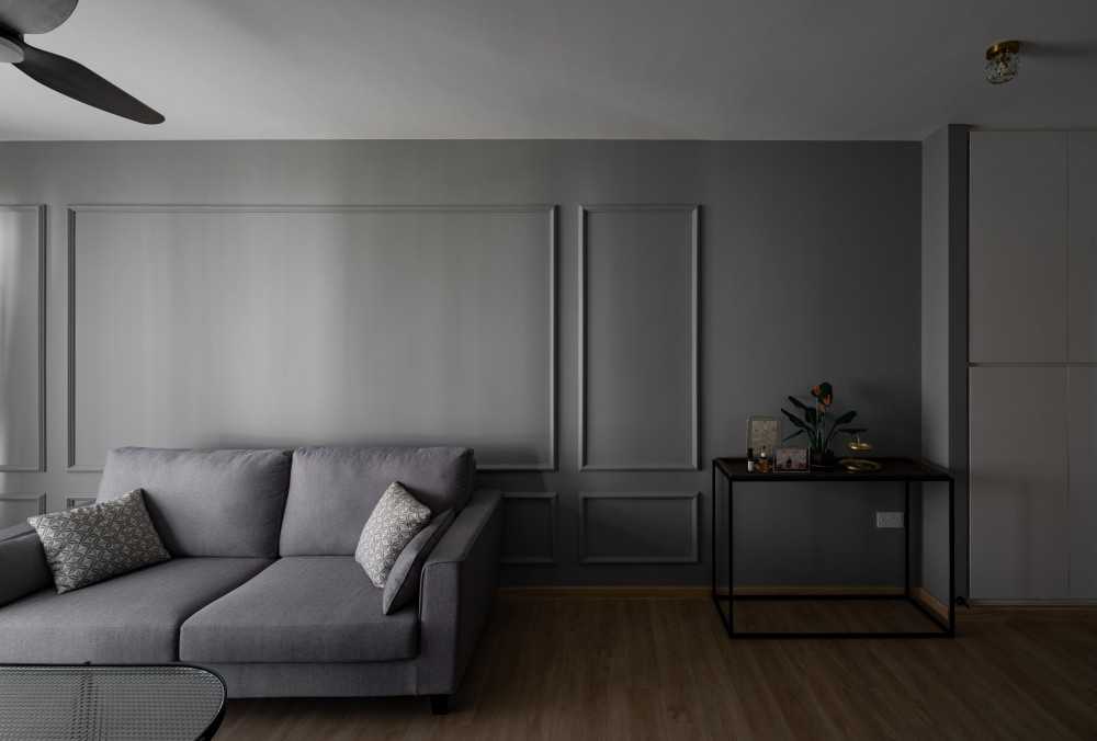 Contemporary Living Room with Sofa and Side Table