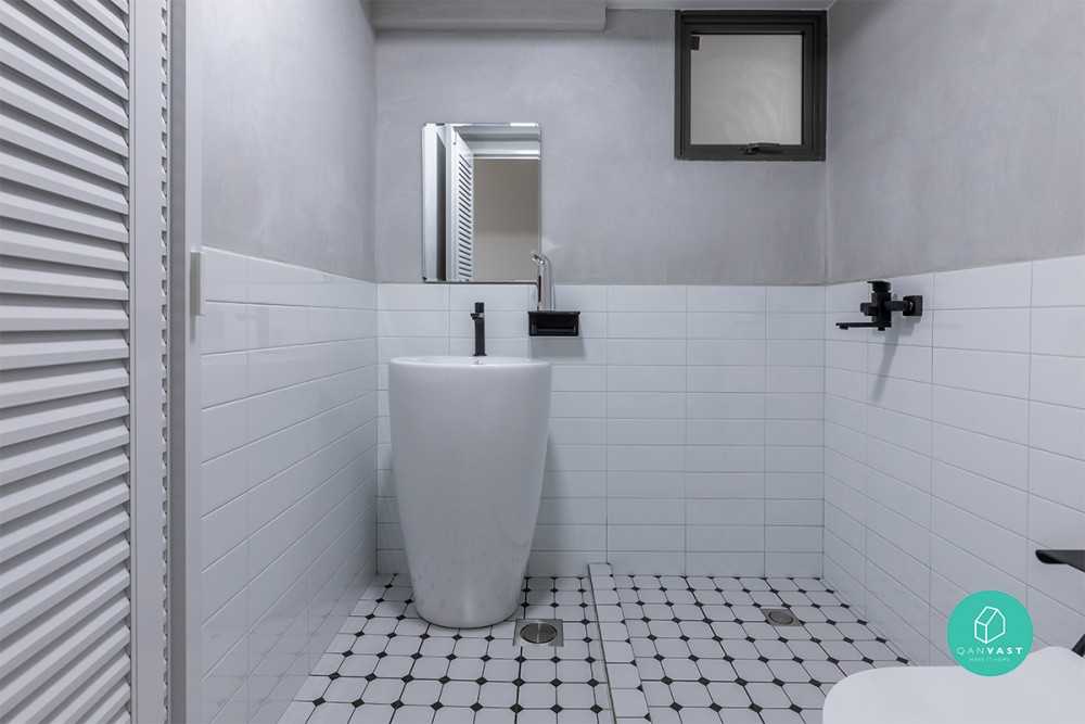 Contemporary Bathroom with Mirror and Bathroom Mirrors