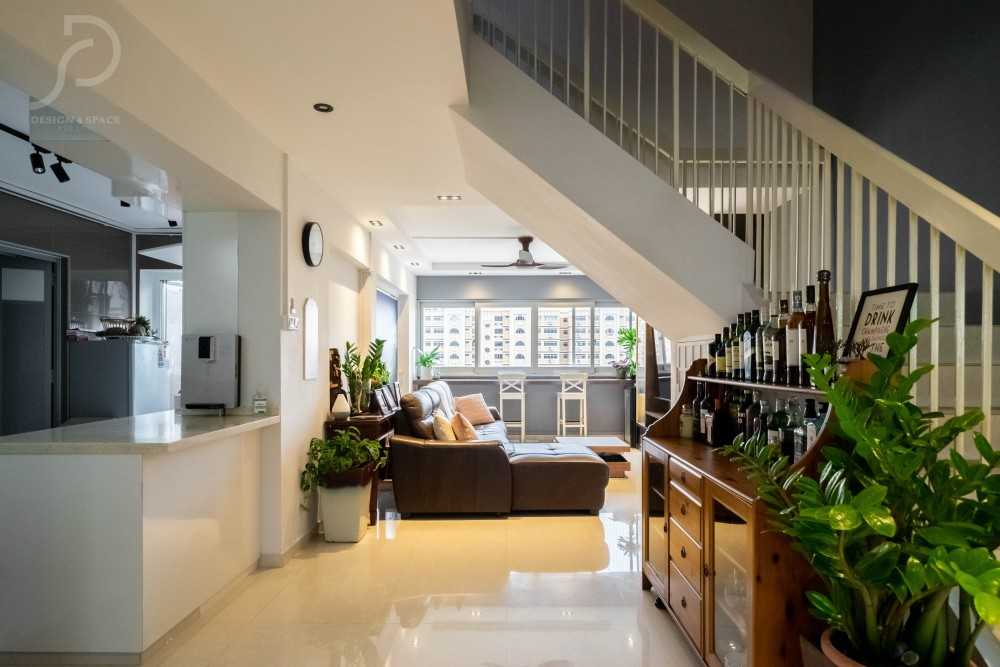 Contemporary Living Room with TV Console and Sofa