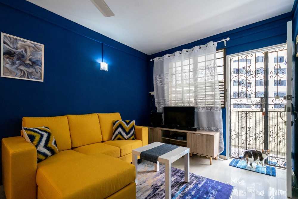 Contemporary Living Room with Sofa and Coffee Table