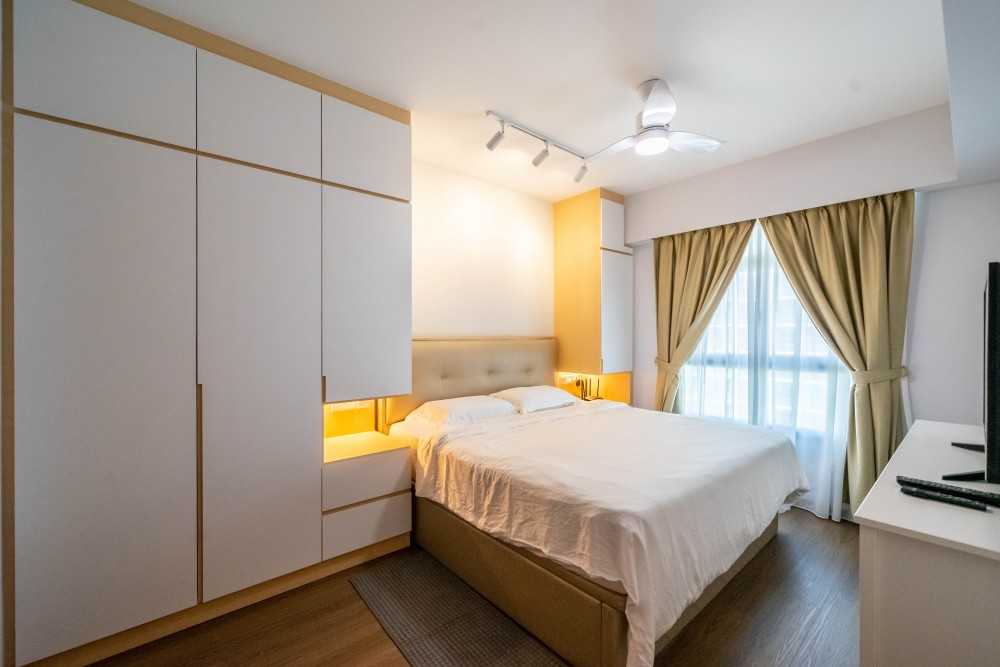 Modern Bedroom with Wardrobe and Built-in Bed