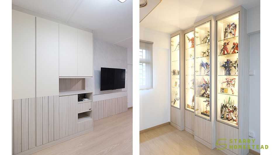 Scandinavian Living Room with Flooring and Lighting