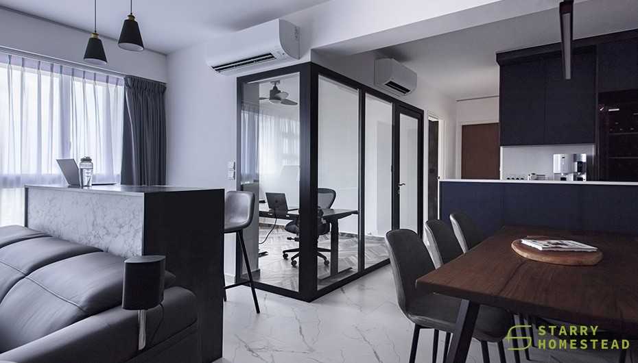 Eclectic Dining Room with Dining Table and Lighting