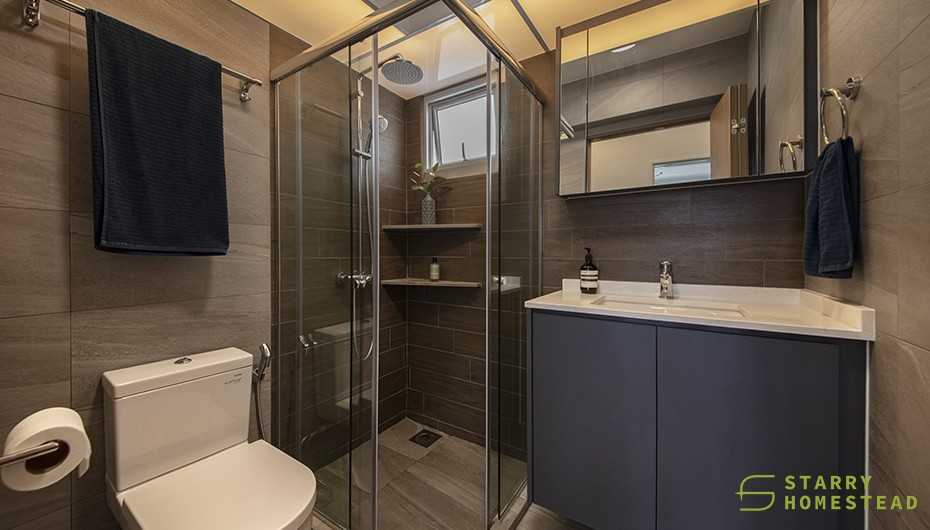 Eclectic Bathroom with Bathroom Storage and Bathroom Sinks