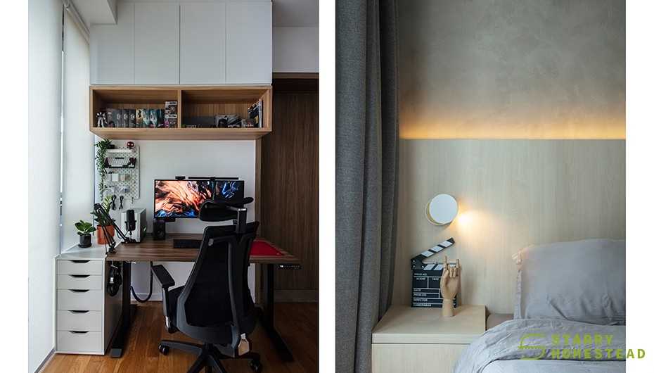 Modern Home Office with Storage Cabinets and Drawer Units