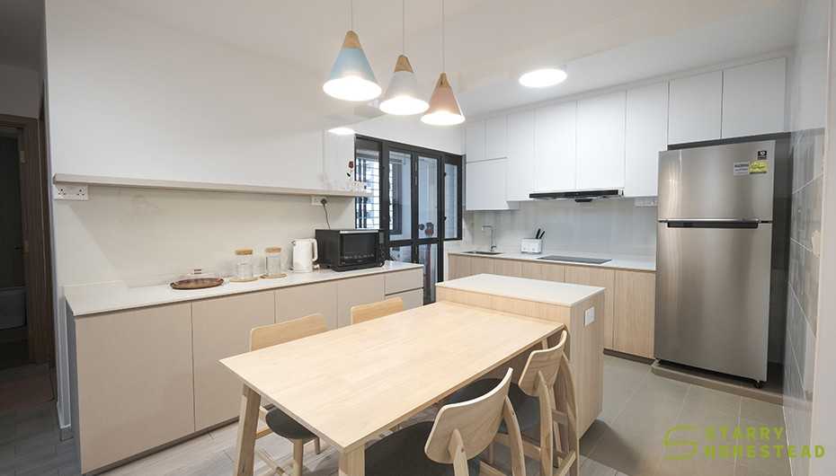 Scandinavian Kitchen with Kitchen Backsplash and Dishwasher