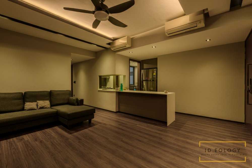 Modern Living Room with Drop Light and Cove Lighting