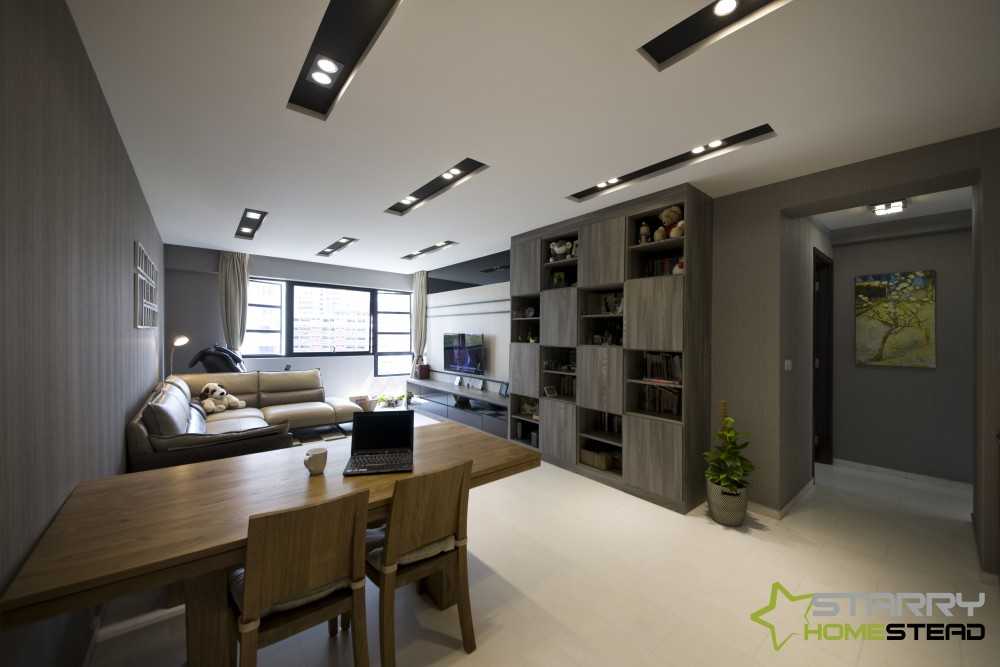 Modern Living Room with TV Console and Sofa
