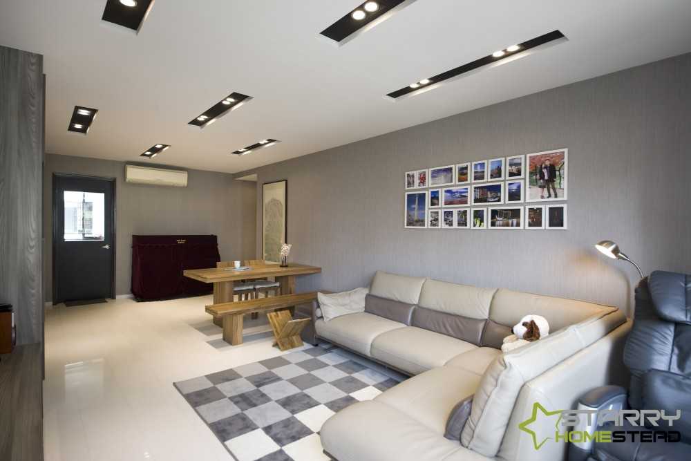 Modern Living Room with Sofa and Rugs