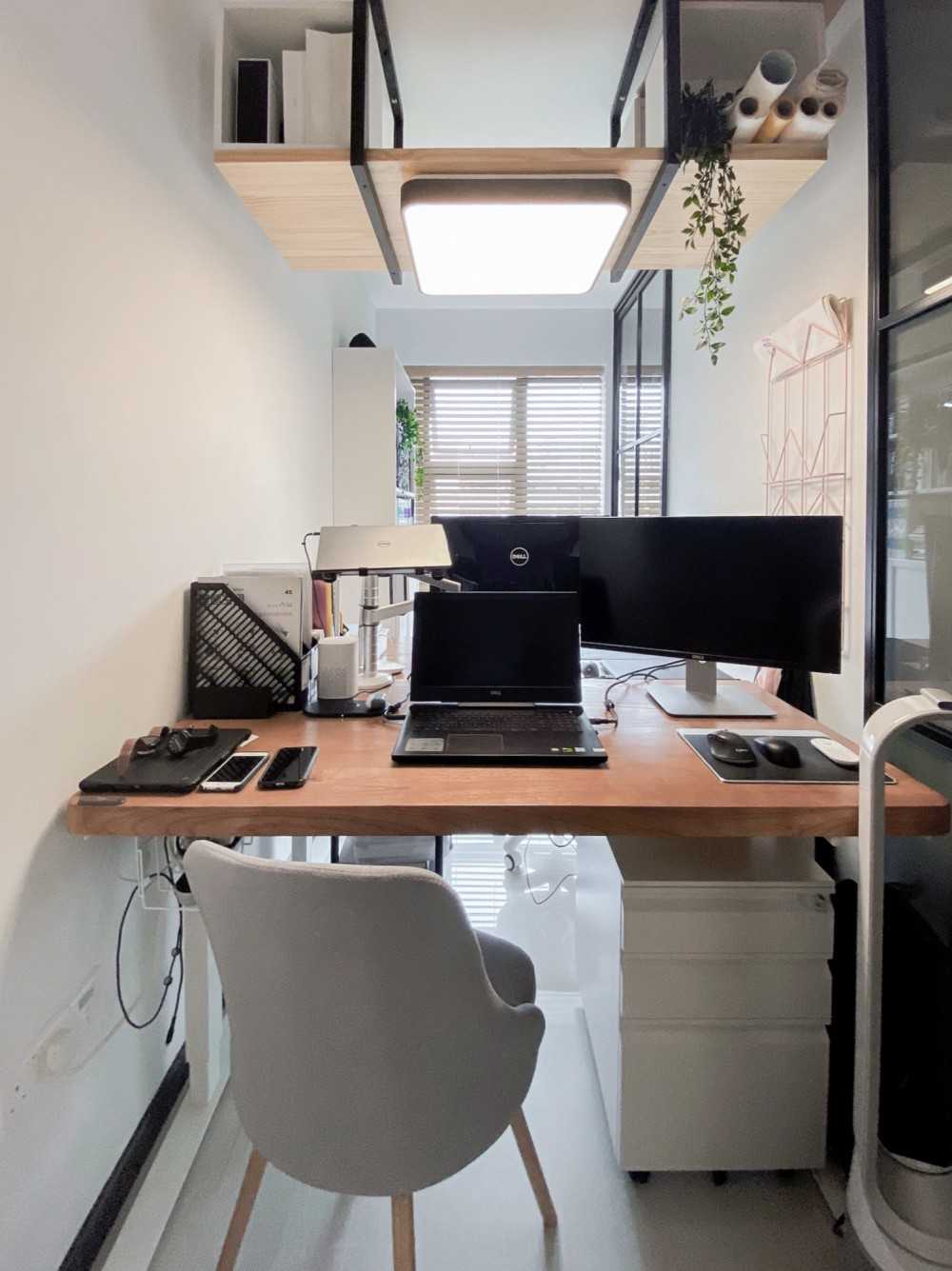 Contemporary Study with Bookshelf and Desk