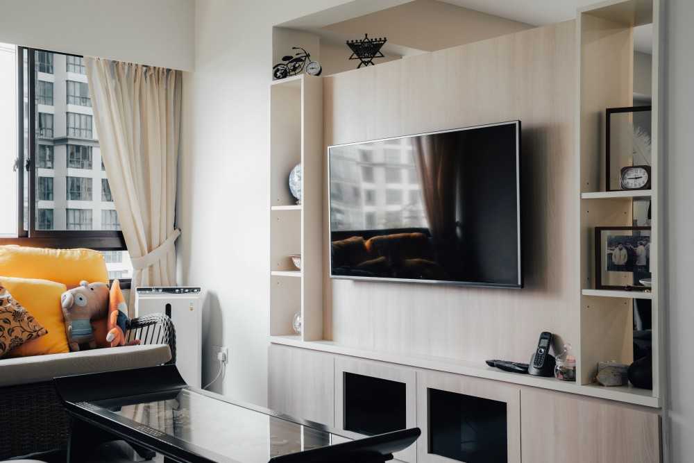 Scandinavian Living Room with TV Console and Coffee Table