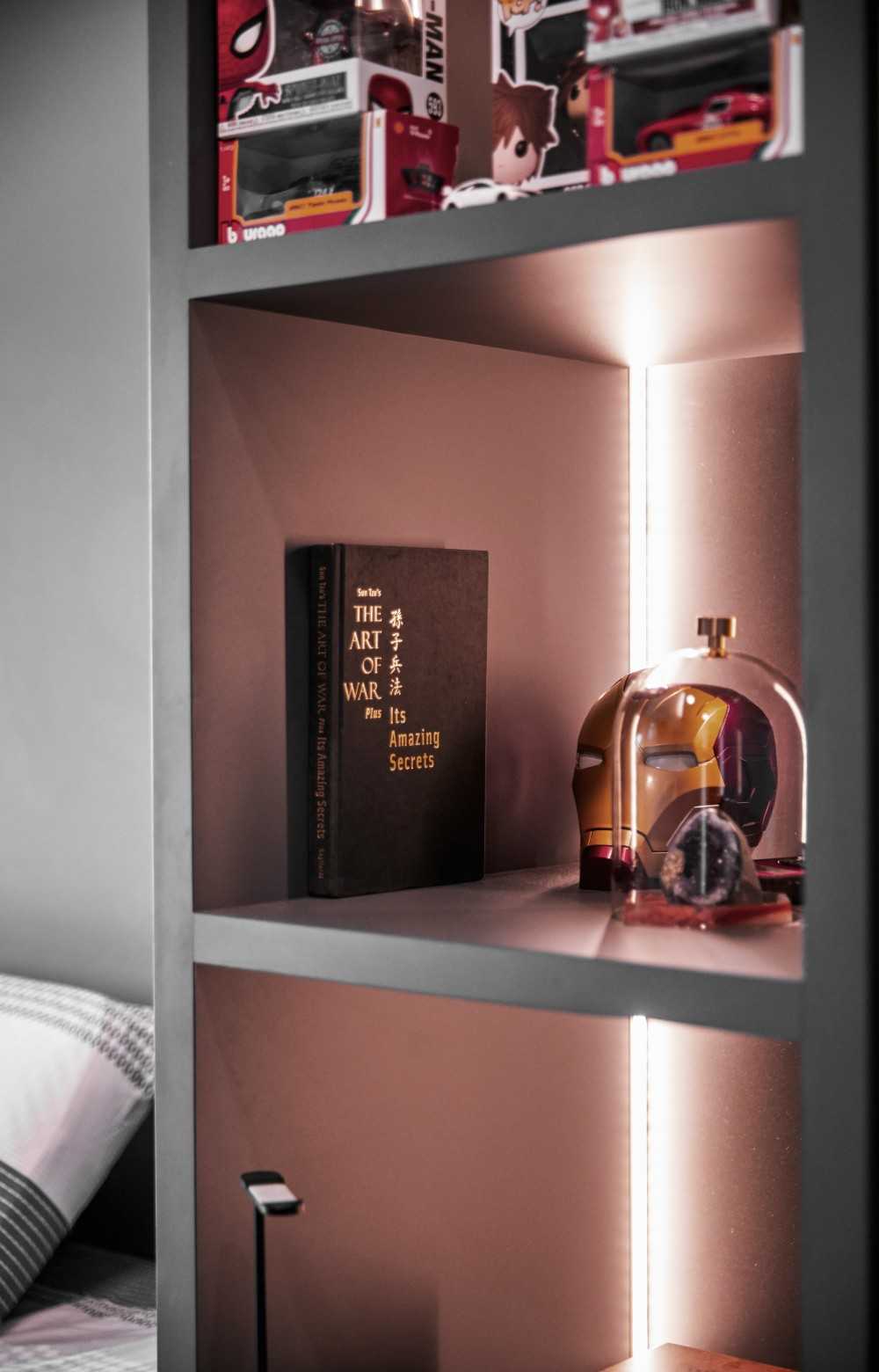 Contemporary Study with Bookshelf and Desk