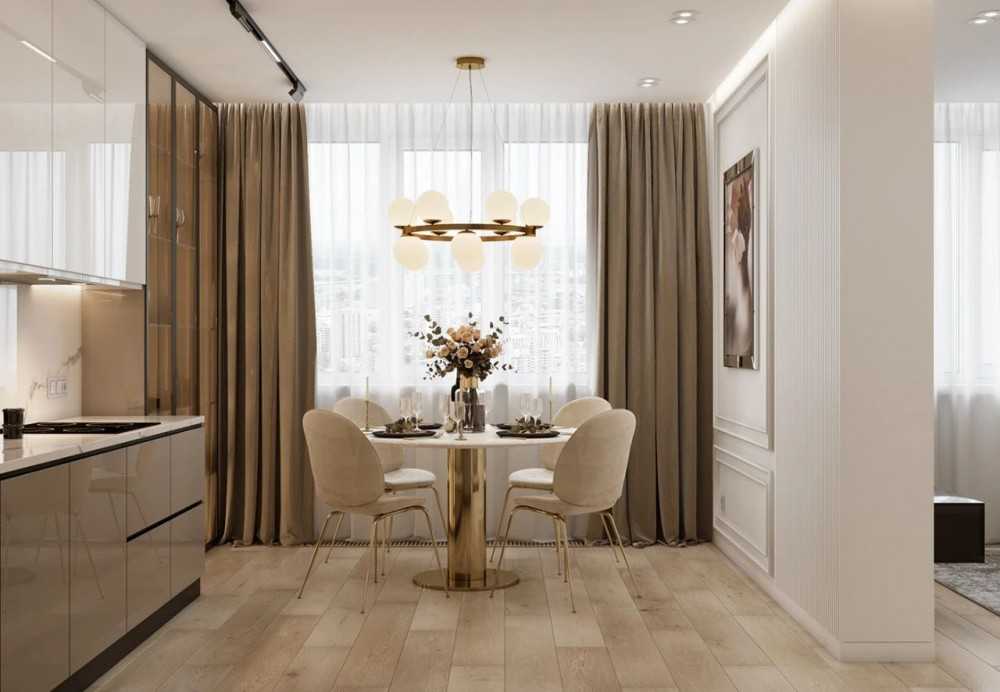 Contemporary Kitchen with Countertop and Wood Flooring