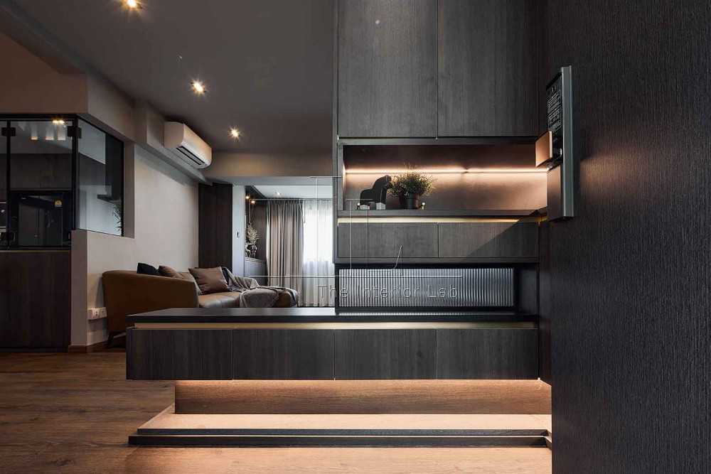Modern Entryway with Seating Bench and Small Storage