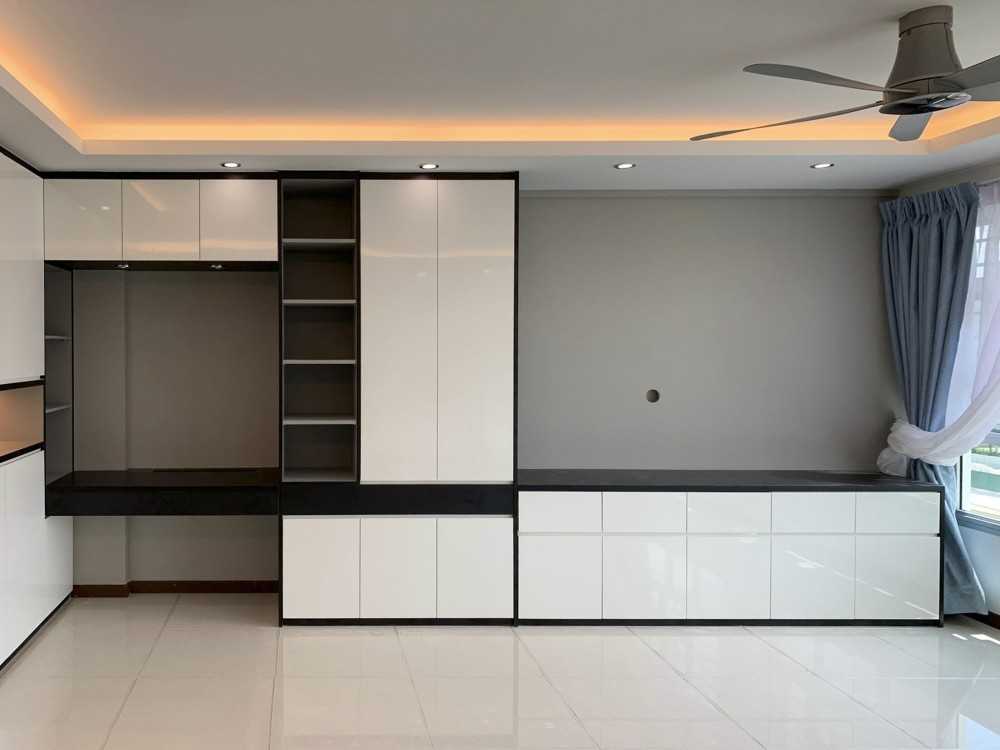 Modern Living Room with Wardrobe and Storage Cabinets