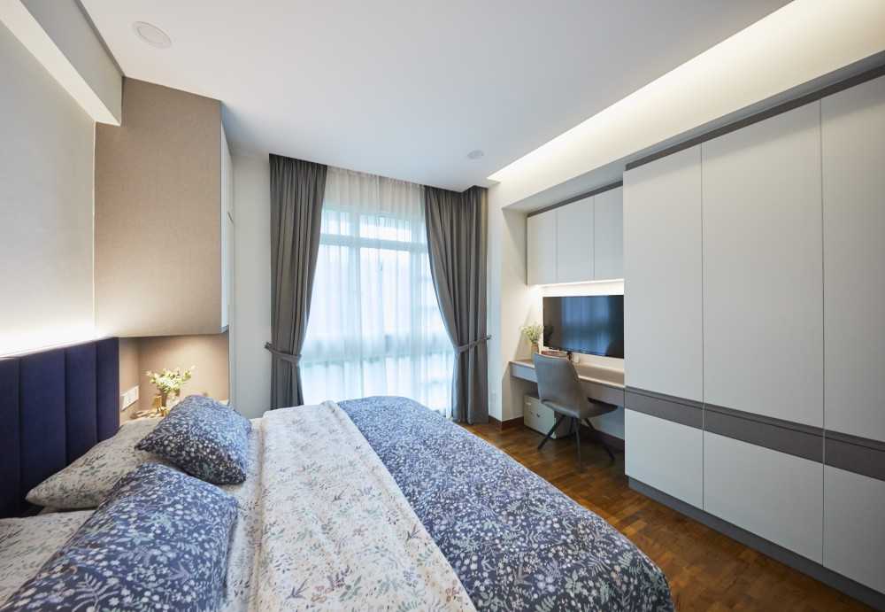 Scandinavian Bedroom with Wardrobe and Storage Cabinets