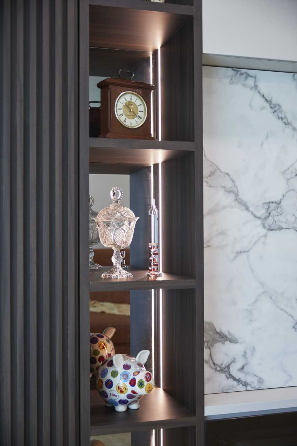 Scandinavian Living Room with Wardrobe and Storage Cabinets