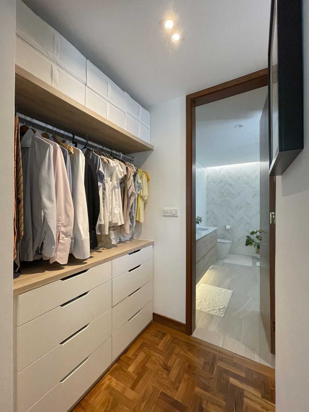 Scandinavian Bedroom with Wardrobe and Storage Cabinets