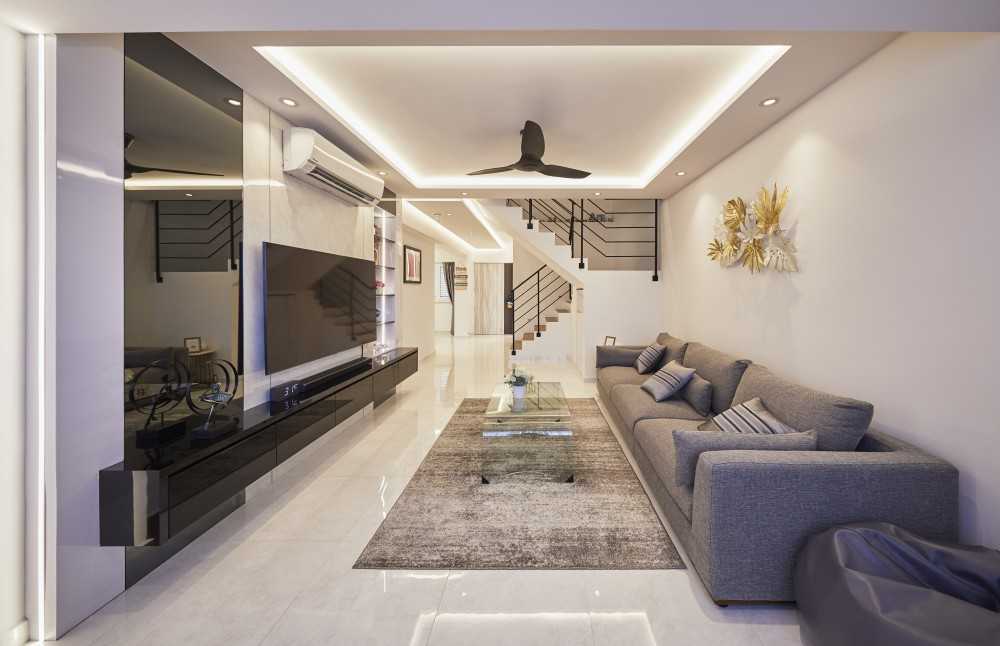 Modern Living Room with Wardrobe and Sofa