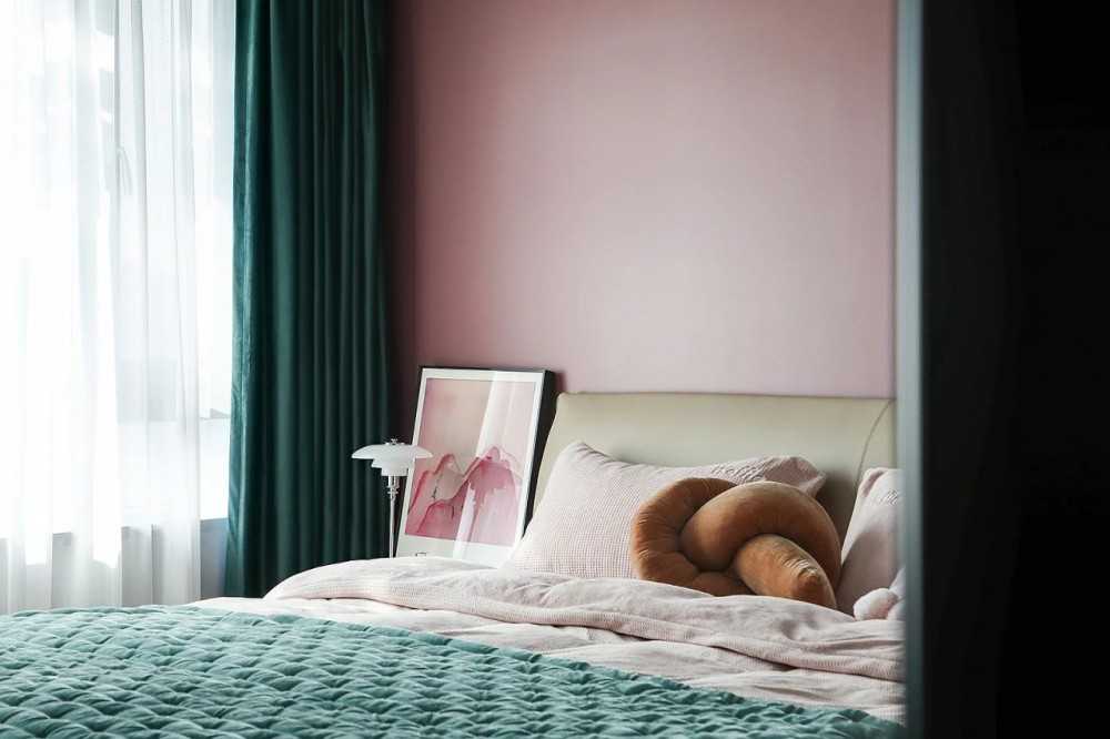 Contemporary Bedroom with Parquet Floor and Downlights