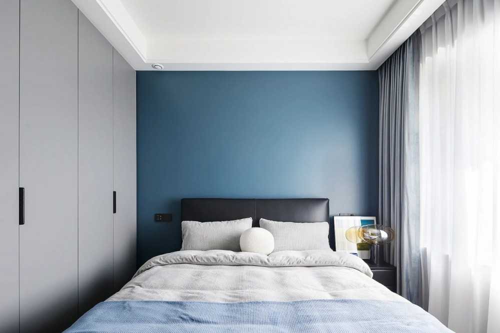Contemporary Bedroom with Parquet Floor and Wardrobe
