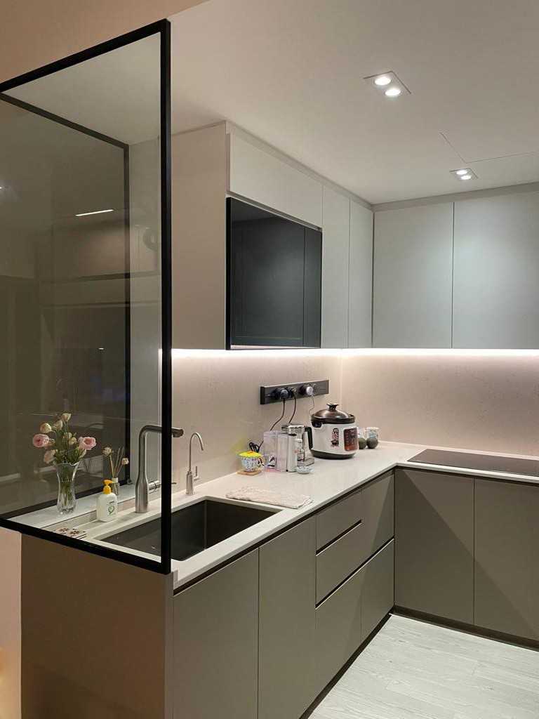 Scandinavian Kitchen with Kitchen Window and Kitchen Accessories
