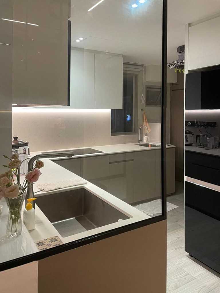 Scandinavian Kitchen with Kitchen Window and Kitchen Accessories