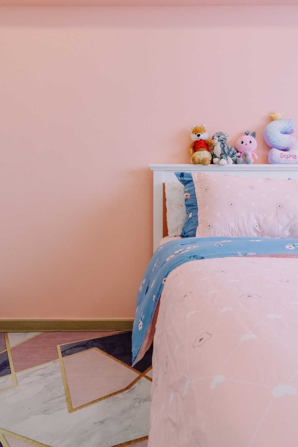 Modern Bedroom with Carpet and Toys