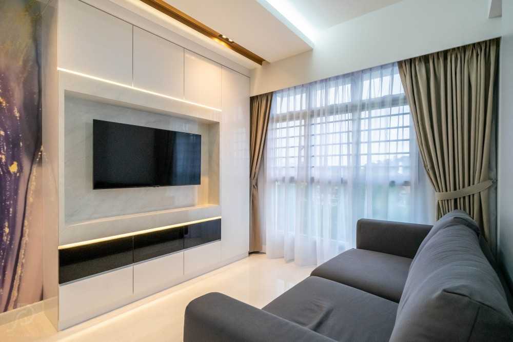 Minimalist Living Room with TV Console and Sofa