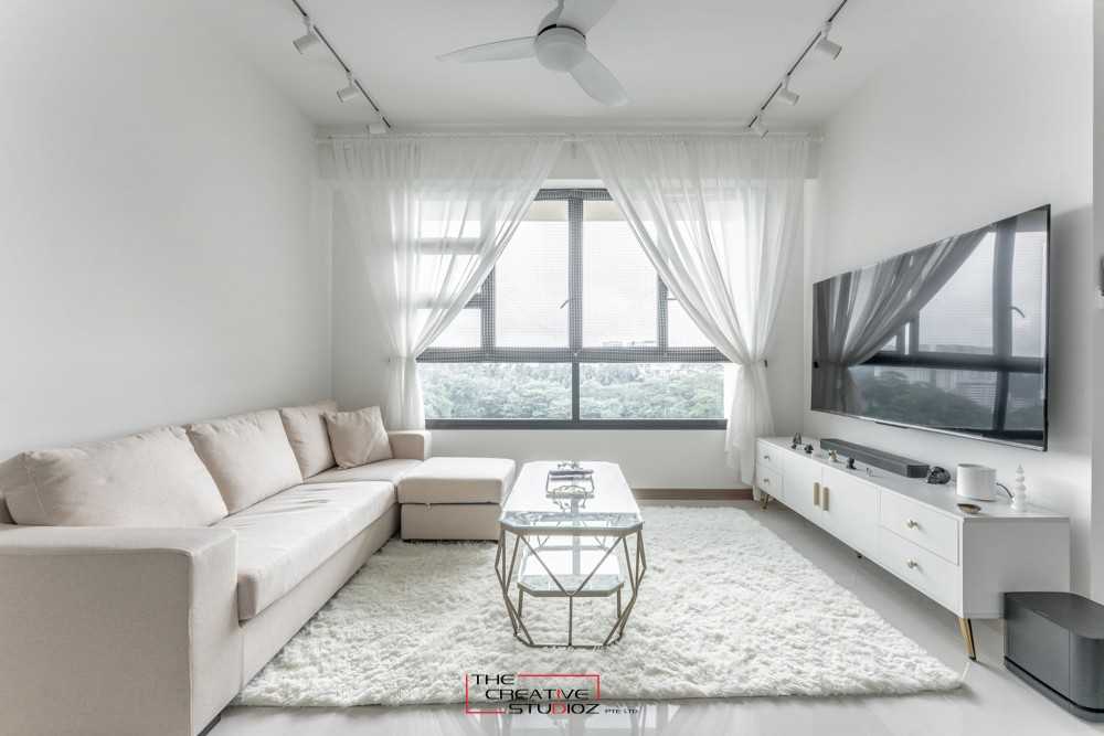 Minimalist Living Room with TV Console and Wood TV Console