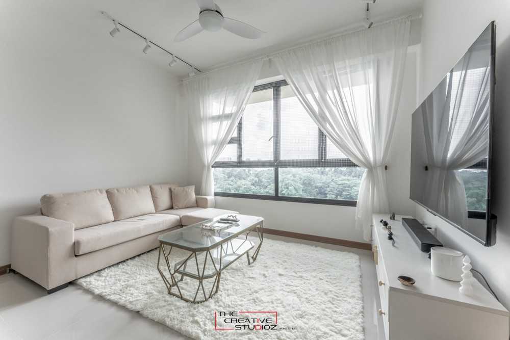 Minimalist Living Room with TV Console and Wood TV Console
