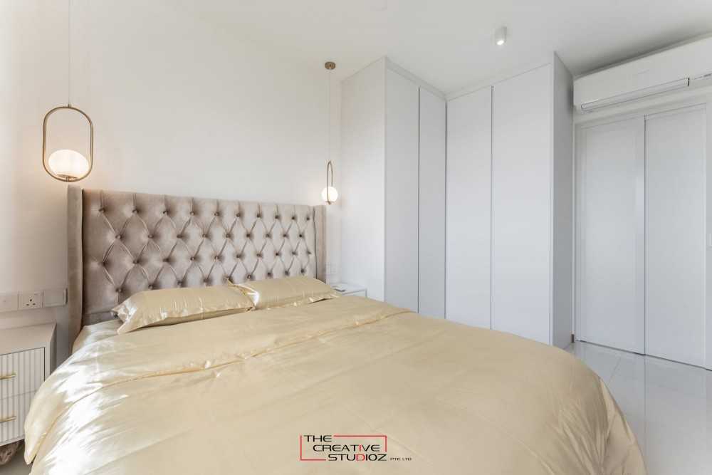Minimalist Bedroom with Wardrobe and Queen Bed