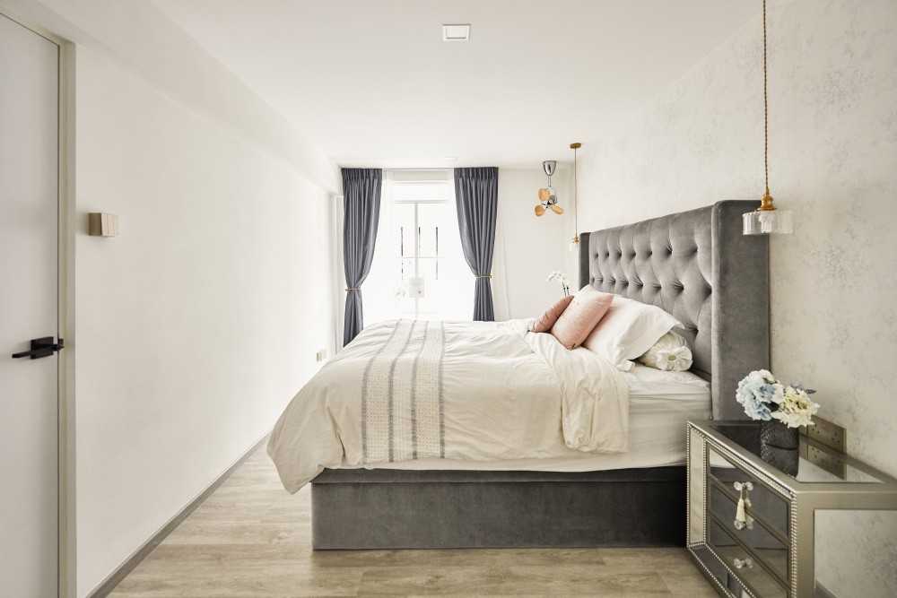 Modern Bedroom with Bedside Table and Queen Bed