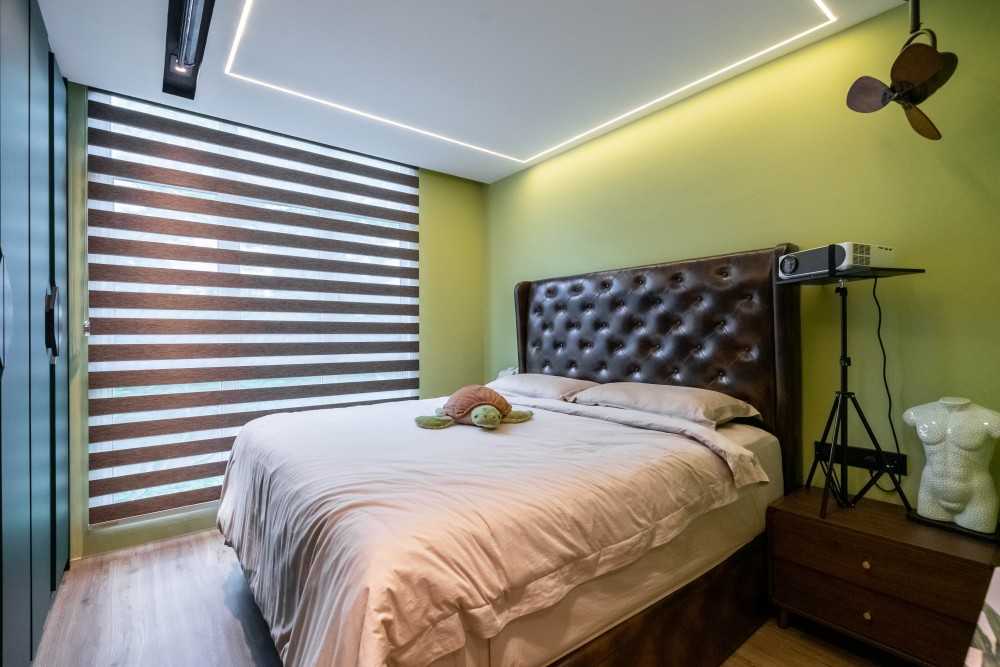 Contemporary Bedroom with Wardrobe and Built-in Bed