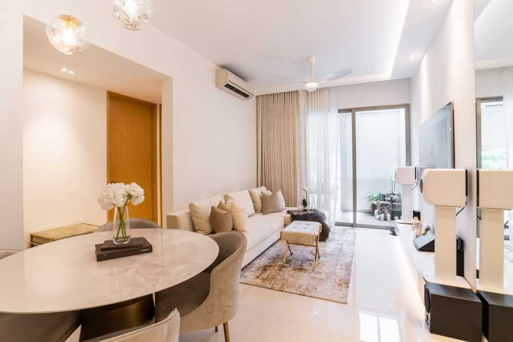 Modern Living Room with TV Console and Sofa