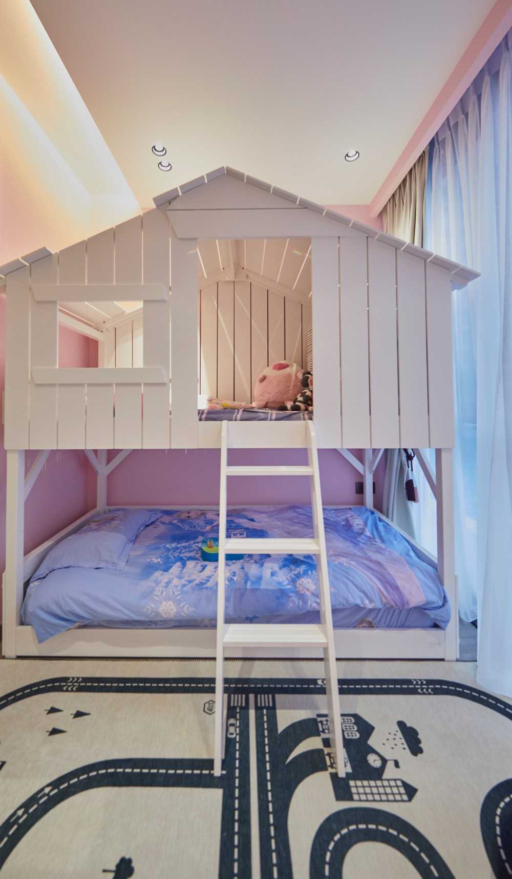 Modern Kids Room with Feature Wall and Children's Furniture