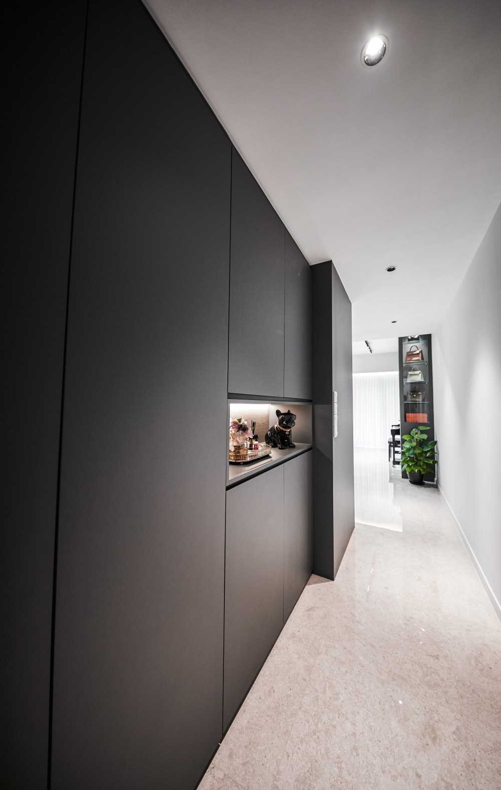 Contemporary Entryway with Small Storage and Shoe Cabinets