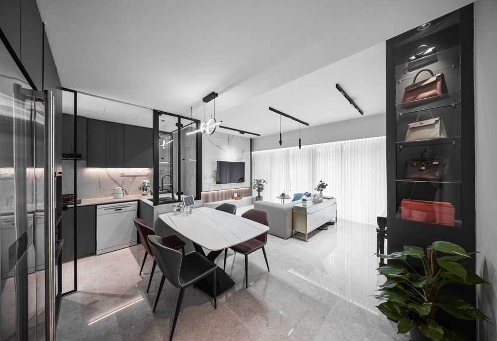Contemporary Living Room with Sofa and Coffee Table